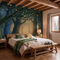 Papier peint panoramique Bois des lucioles dans une chambre