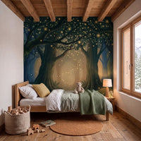 Papier peint panoramique Bois des lucioles dans une chambre d'enfant