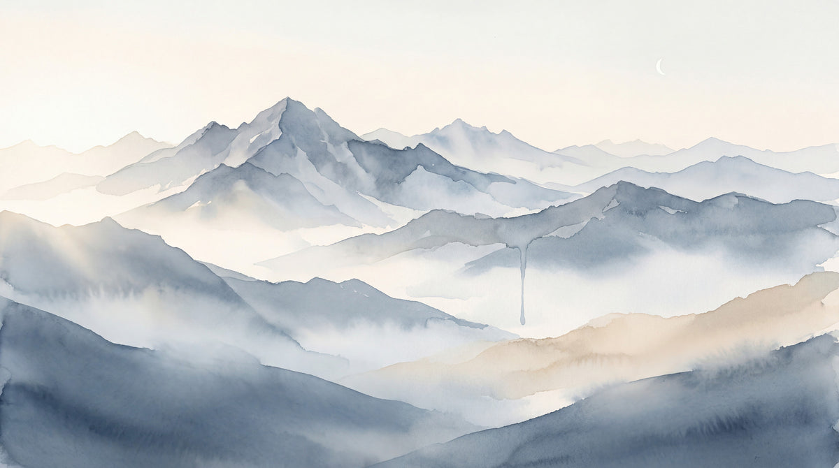 Motif à plat : Cimes d'aquarelle