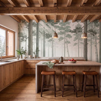 Papier peint panoramique Forêt endormie dans une cuisine