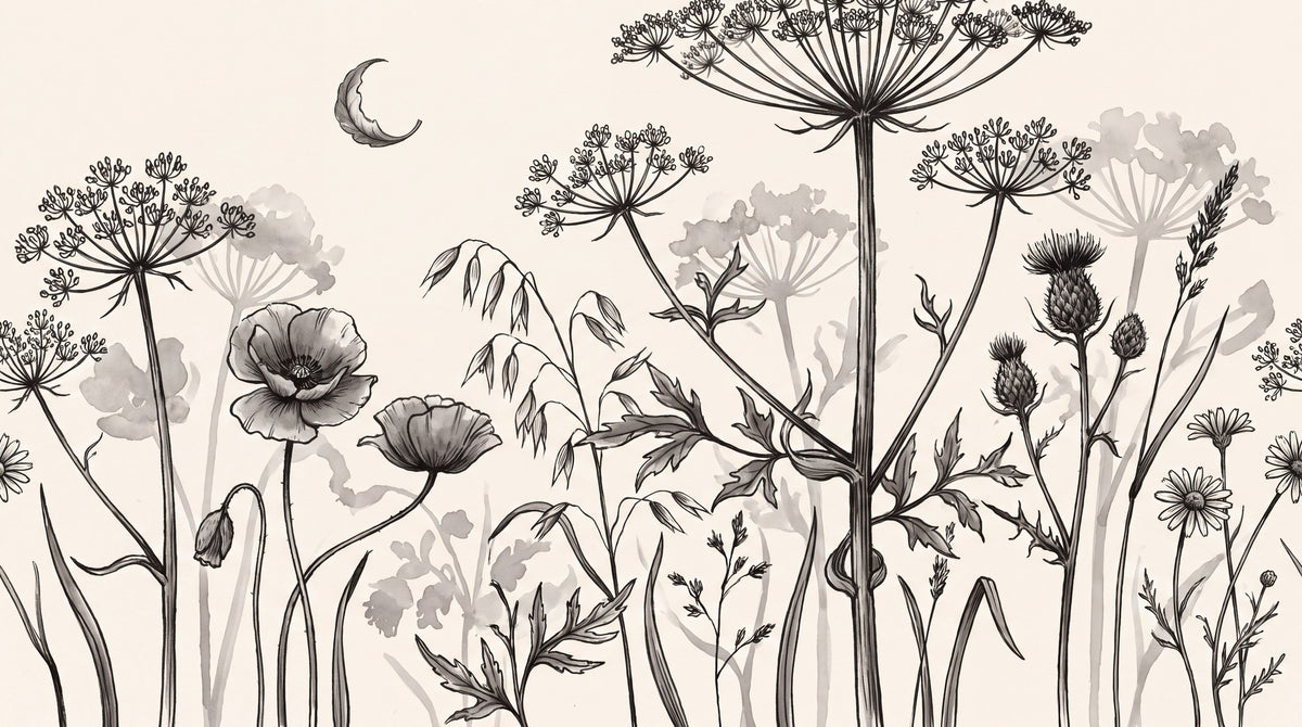 Motif à plat : Herbier d'encre