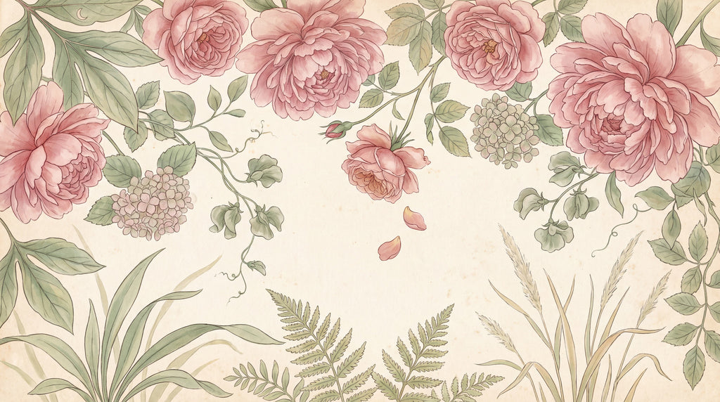 Motif à plat : Jardin d'antan