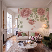 Papier peint panoramique Jardin d'antan dans un salon