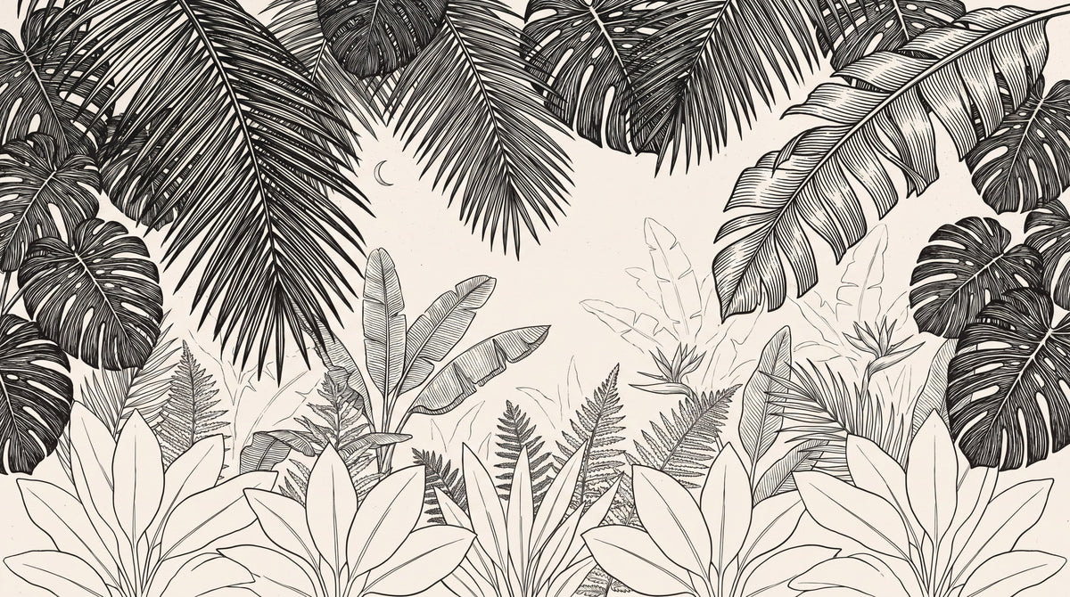 Motif à plat : Jungle d'encre