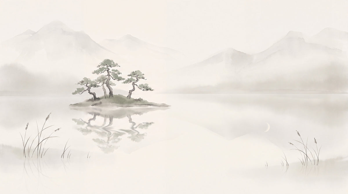 Motif à plat : Lac de brume