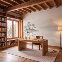 Papier peint panoramique Lac de brume dans un bureau