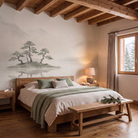 Papier peint panoramique Lac de brume dans une chambre