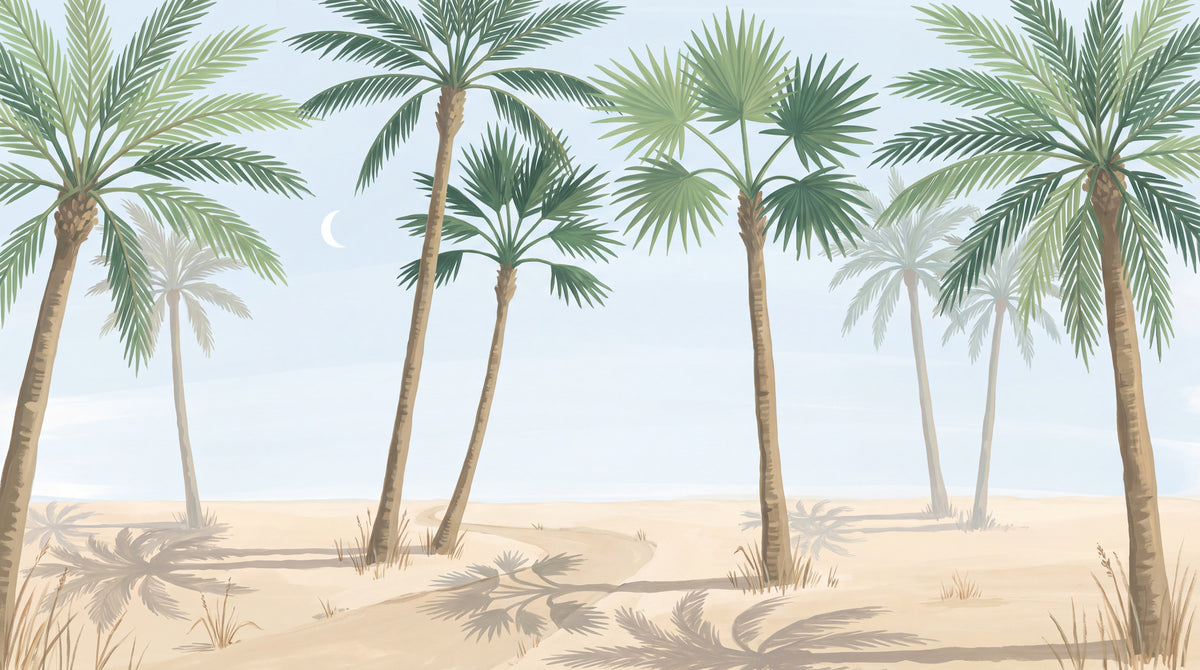 Motif à plat : Palmeraie
