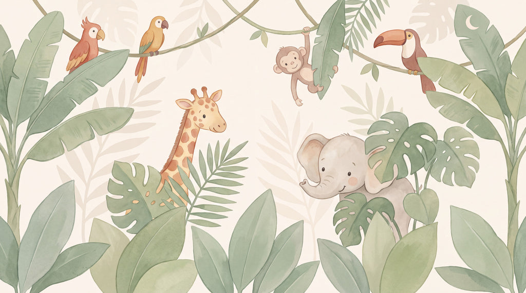 Motif à plat : Petite jungle