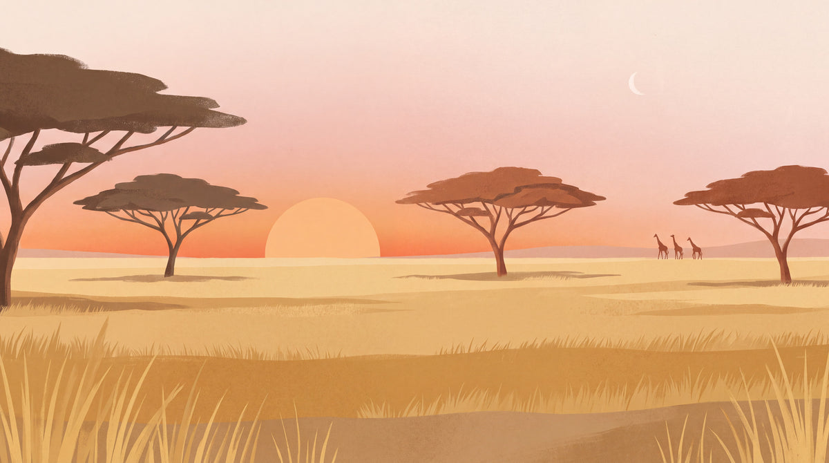 Motif à plat : Terre de savane