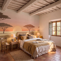 Papier peint panoramique Terre de savane dans une chambre
